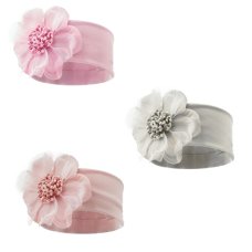 HB93: Dusty Headband w/Organza Flower